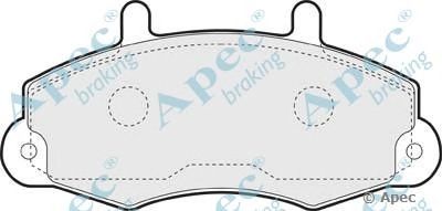 APEC BRAKING pad728 -  Комплект тормозных колодок, дисковый тормоз